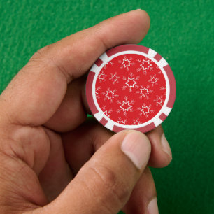 Jetons De Poker Flèches de neige, Flakes rouges et blancs, Neige