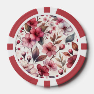 Jetons De Poker Fleur de cerise