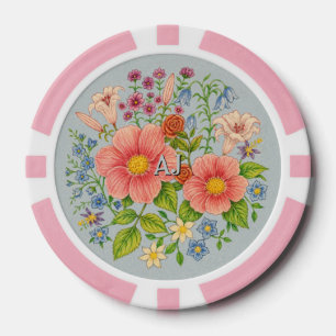 Jetons De Poker Fleurs personnalisées