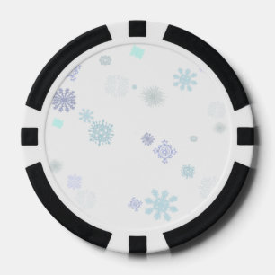 Jetons De Poker Flocons de neige pâles