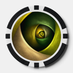 Jetons De Poker Flore verte Florale moderne Art Abstrait Motif #23