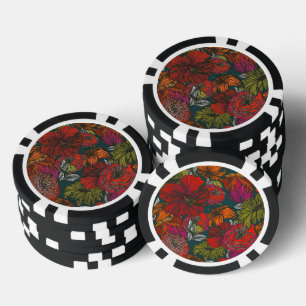 Jetons De Poker Flower Medley