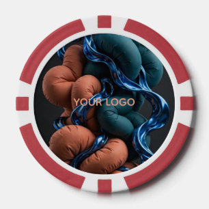 Jetons De Poker Flux de sarcelle en terre cuite - Abstrait vertica