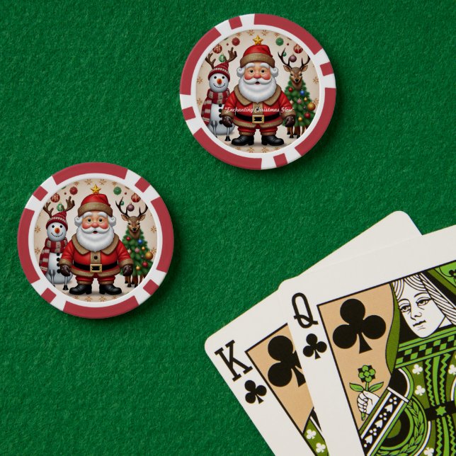 Jetons De Poker "Forêt neigeuse" (Table de poker (double))