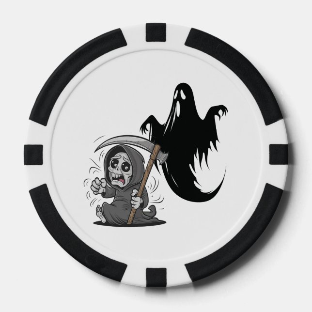 Jetons De Poker Foutaise et fantôme effrayés. (Recto)