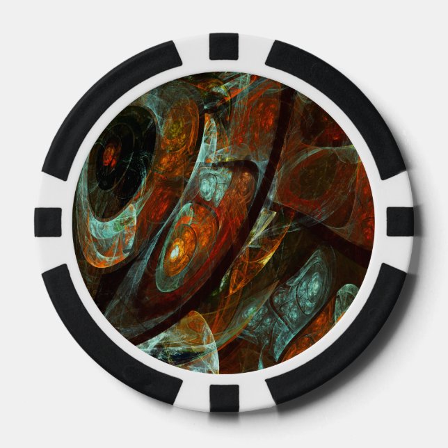 Jetons De Poker Fractionner l'art Abstrait (Recto)
