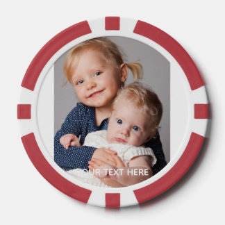 Jetons De Poker Full Vertical Photo Script Custom Text