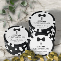 Fun Black Bow Cravate et boutons Groomsman Mariage