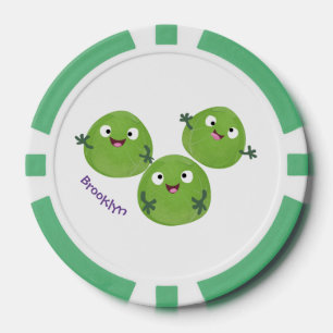 Jetons De Poker Funny Brussels sprouts légumes caricature