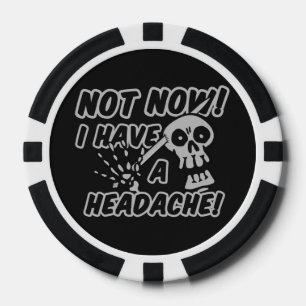 Jetons De Poker Funny Headache Crâne puces de poker