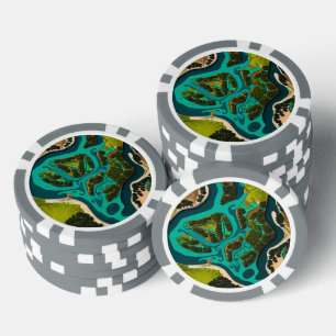 Jetons De Poker Futuristic Marshlands
