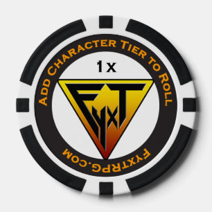 Jetons De Poker Fyxt RPG +Jetons de poker de 1 de joueur marque de