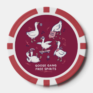 Jetons De Poker Gang de l'oie idiote T-shirt de l'oie drôle