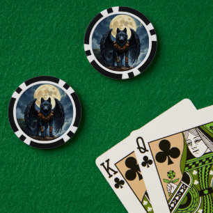 Jetons De Poker Gardien de la Lune – Le Loup à l'Aile Noire