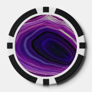 Jetons De Poker Géode Violet Tourbillon Automnal