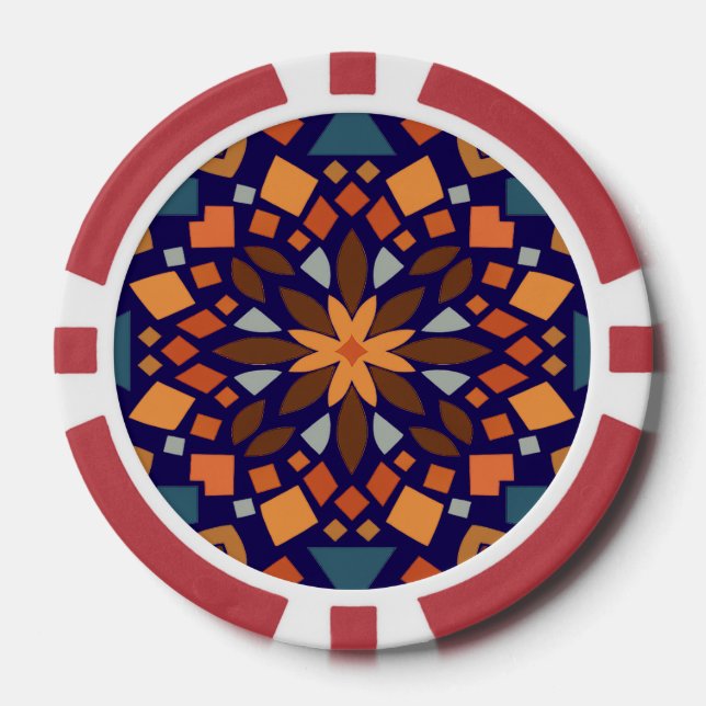 Jetons De Poker Geometric Harmony (Recto)