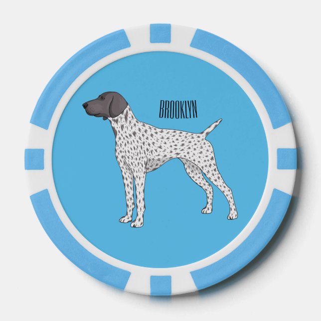 Jetons De Poker German Shorthred Pointer dog (Recto)