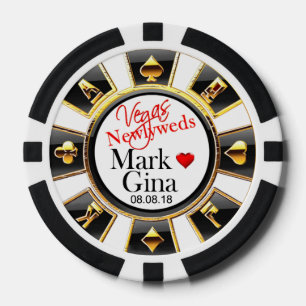 Jetons De Poker GINA & MARK MARIAGE Vegas puce casino