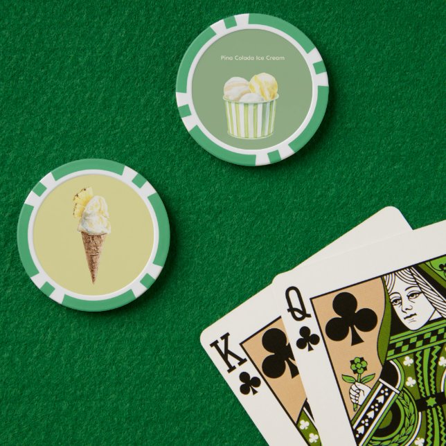 Jetons De Poker Glace à la Piña Colada (Table de poker (double))