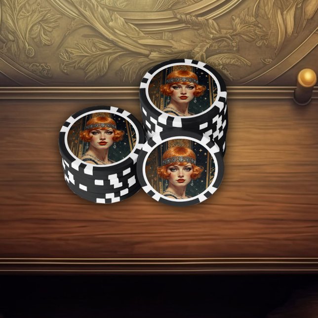 Jetons De Poker Glamour du Gatsby doré (Créateur téléchargé)