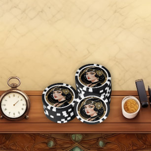 Jetons De Poker Glamour du Gatsby doré