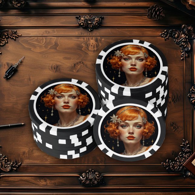 Jetons De Poker Glamour du Gatsby doré (Créateur téléchargé)