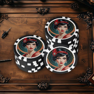 Jetons De Poker Glamour Gatsby doré