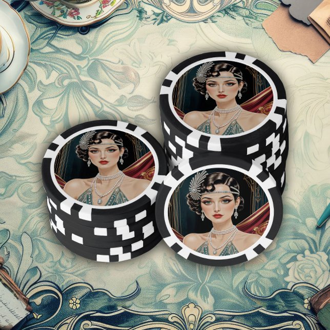 Jetons De Poker Glamour Gatsby doré (Créateur téléchargé)