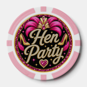 Jetons De Poker Glamour Showgirl Enterrement de Vie de Jeune Fille