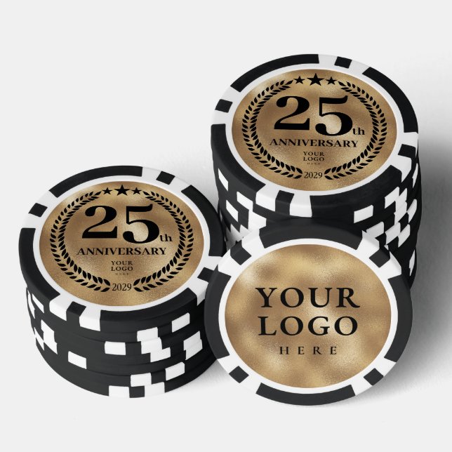 Jetons De Poker Gold Business 25th Anniversary (Empiler)