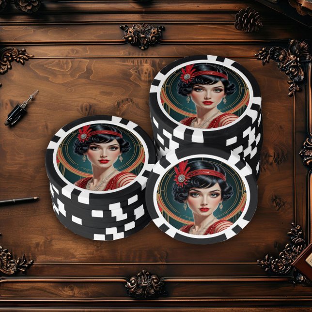 Jetons De Poker Golden Gatsby Glamour (Créateur téléchargé)