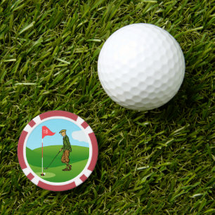 Jetons De Poker Golfeurs : 1 Tappage et 1 Lancement