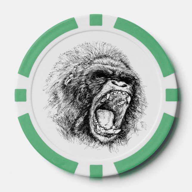 Jetons De Poker Gorilla (Recto)