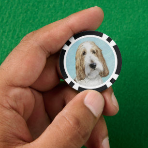 Jetons De Poker Grand Basset Griffon Vendeen - Art Chien original