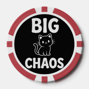 Jetons De Poker Grand Chat du Chaos Joli Chat Noir Amateur de