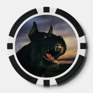 Jetons De Poker Grand chien noir