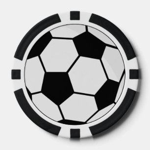 Jetons De Poker Graphique de ballon de football classique Fan de s
