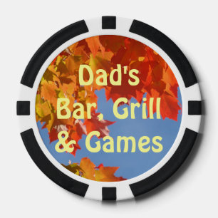 Jetons de POKER Grill & Jeux du Bar de Papa Feuill