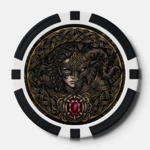 Jetons De Poker Guerrière celtique Steampunk.