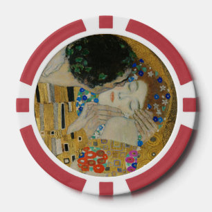 Jetons De Poker Gustav Klimt Le Baiser Peinture Classique