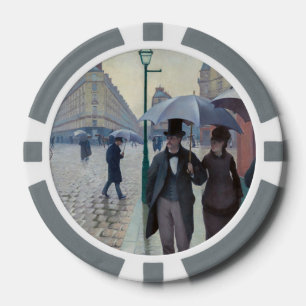 Jetons De Poker Gustave Caillebotte - Rue de Paris, temps de pluie