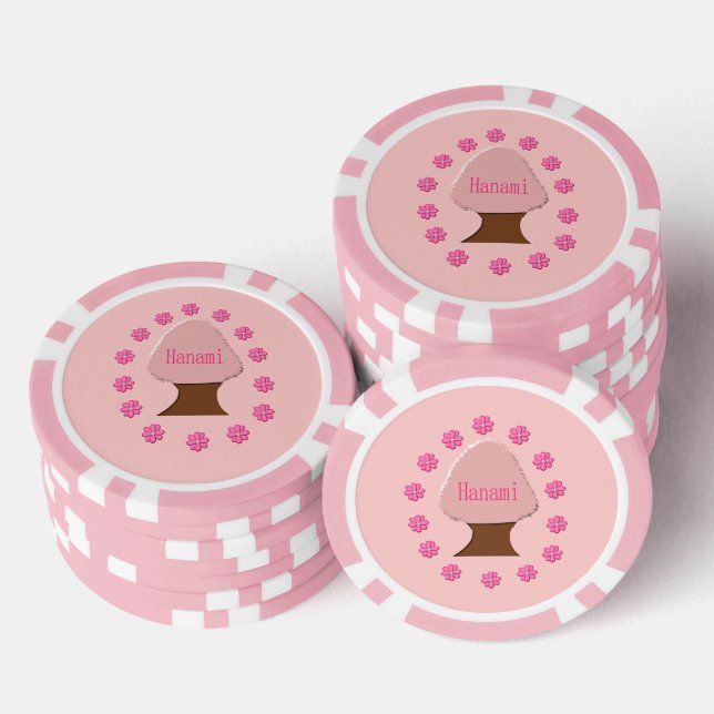 Jetons De Poker Hanami Cerisier japonais (Empiler)