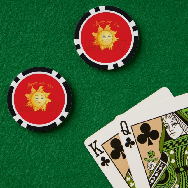 Jetons De Poker Happy Sun (Table de poker (double))