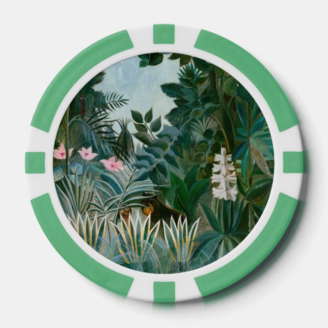 Jetons De Poker Henri Rousseau - La jungle équatoriale (Recto)