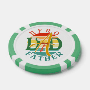 Jetons De Poker Hero Papa Fath Sunset Cravate, Moustache & Lunette