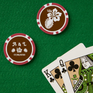 Jetons De Poker Hibiscus tropical au chocolat