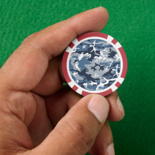 Jetons De Poker Hiver Camouflage bleu neige, Militaire, Armée
