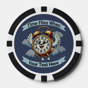 Jetons De Poker Horloge de vol personnalisable "Heures de vol quan