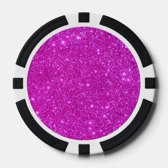Jetons De Poker Hot rose étincelante fille de poker chips filles n (Recto)