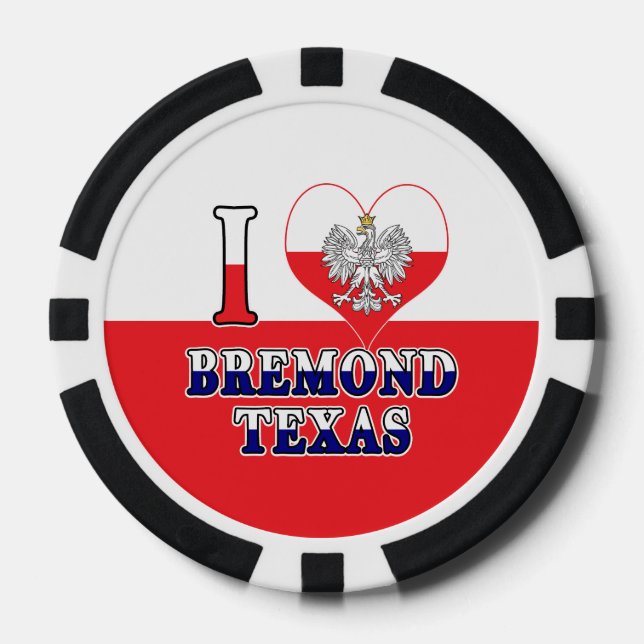 Jetons De Poker I Heart Bremond Texas (Recto)